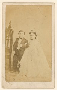General Tom Thumb og hans kone av English Photographer