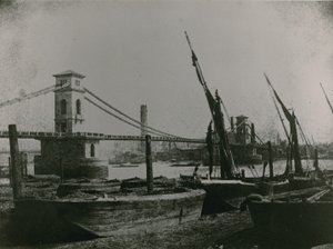 Generell utsikt over Hungerford Bridge av English Photographer