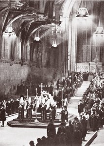 George V liggende i staten i Westminster Hall, 1936 av English Photographer