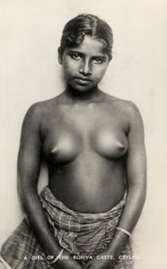 Jente fra Rodiya-kasten på Sri Lanka (s/hvitt-bilde) av English Photographer