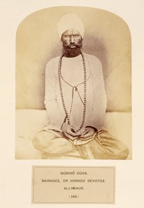 Govind Doss, Bairagee eller Hindoo Devotee, Allyghur, fra The People of India, av J. Forbes Watson, utgitt 1868 (albumtrykk) av English Photographer