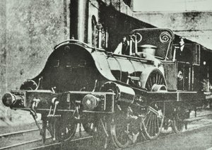 Great Eastern Railway (London og Blackwall-seksjonen) Tanklokomotiv med en sjåfør, 1860 av English Photographer