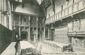 Great Hall, Charterhouse (s/hvitt bilde) av English Photographer