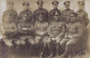 Gruppe av engelske soldater, første verdenskrig, Frankrike 1917 (s/hvitt-bilde) av English Photographer
