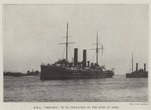 HMS Crescent, som skal kommanderes av hertugen av York av English Photographer