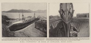 HMS Kraftig i Dock i Kowloon, Hong Kong av English Photographer