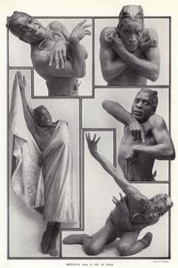 Habib Benglia , algeriskfødt fransk danser og skuespiller i rollen som Satan i Un Soir de Folie på Folies Bergere, Paris av English Photographer