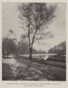 Hampden Park, Eastbourne, åpnet av Lord Rosebery, 12. august, Drive by the Lake av English Photographer