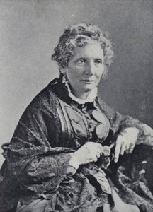 Harriet Beecher Stowe (s/hvitt bilde) av English Photographer