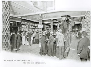 Harrods provisjonsavdeling, ca. 1901 av English Photographer