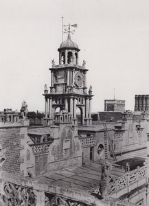 Hatfield House, The Clock-Turret (s/hvitt-bilde) av English Photographer