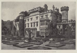 Hawarden Castle, Flintshire, sete for den høyre ærede W E Gladstone