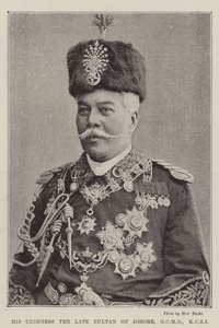 Hans høyhet avdøde sultan av Johore, GCMG, KCSI av English Photographer