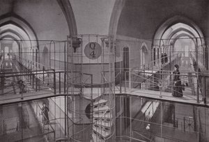 Holloway Gaol, interiørutsikt av English Photographer