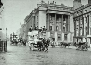 Hestebusser i Waterloo Place, 1895 av English Photographer