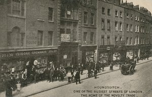 Houndsditch, en av de travleste gatene i London, Home of the Novelty Trade, London av English Photographer