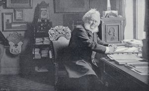 Ibsen i sin studie (s/hvitt foto) av English Photographer