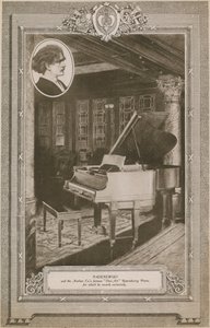 Ignacy Jan Paderewski og Aeolian Company berømte Duo-Art Reproducing Piano av English Photographer