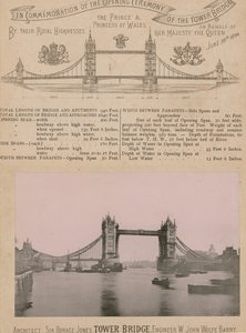 Til minne om åpningen av Tower Bridge av English Photographer