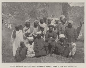 Indian Frontier Disturbances, Muhammad Sharif, Khan of Dir, og følgere av English Photographer
