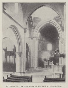 Interiør i den nye tyske kirken i Jerusalem av English Photographer