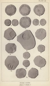 Irish Coins, James I, Charles I (s/hvitt-bilde) av English Photographer