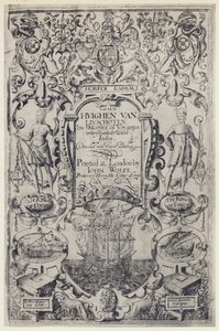 J Linschoten, Discourse of Voyages, J Wolfe 1598 (s/hvitt-bilde) av English Photographer