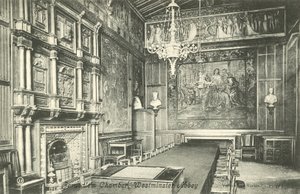 Jerusalem Chamber, Westminster Abbey (s/hvitt bilde) av English Photographer