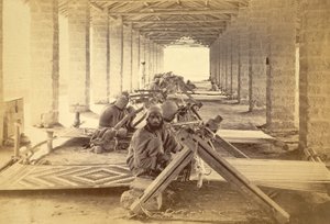 Karachi fengselsvevere. 1873 (fotografisk trykk) av English Photographer