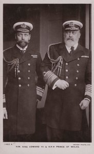 Kong Edward VII, Kong George V (s/h-bilde) av English Photographer