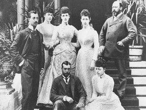 Kong Edward og hans familie (s/hvitt bilde) av English Photographer