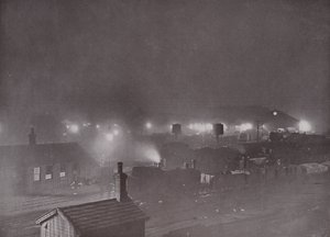 Kings Cross Goods Yard om natten av English Photographer