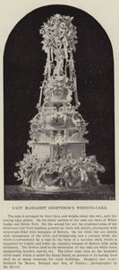 Lady Margaret Grosvenors bryllupskake av English Photographer