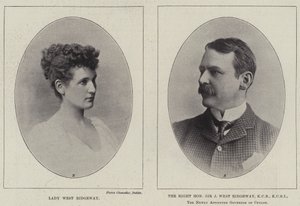 Lady West Ridgeway og den høyre ærede Sir Joseph West Ridgeway av English Photographer