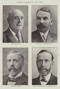 Ledende medlemmer av dagligvarehandelen (s/hvitt bilde) av English Photographer