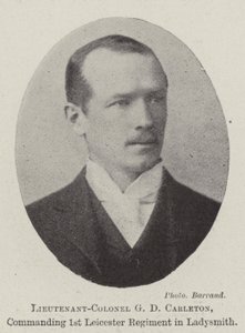 Oberstløytnant G D Carleton, kommanderende 1. Leicester Regiment i Ladysmith av English Photographer
