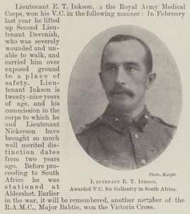 Løytnant ET Inkson, tildelt VC for gallanteri i Sør-Afrika av English Photographer
