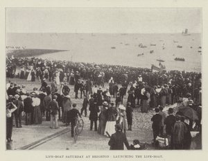 Life-Boat Saturday i Brighton, lanserer Life-Boat av English Photographer