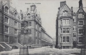 Lincoln's Inn, London (s/hvitt bilde) av English Photographer