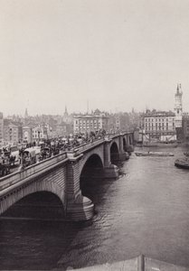 London: London Bridge (s/hvitt bilde) av English Photographer