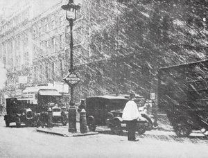 London i snøen (s/hvitt bilde) av English Photographer