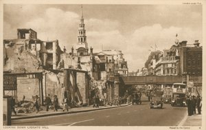 Ser nedover Ludgate Hill, London av English Photographer