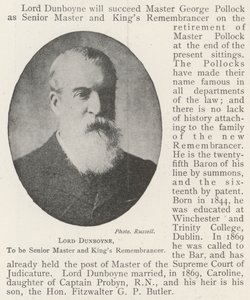 Lord Dunboyne, for å være Senior Master og Kings Remembrancer av English Photographer