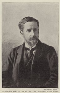 Lord George Hamilton, MP, styreleder for London School Board av English Photographer
