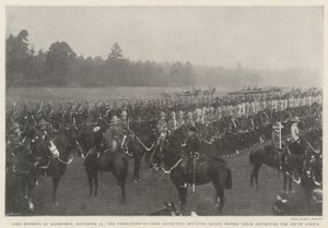 Lord Roberts ved Aldershot, 25. november, inspiserer sjefssjefen beredne tropper før de dro til Sør-Afrika av English Photographer