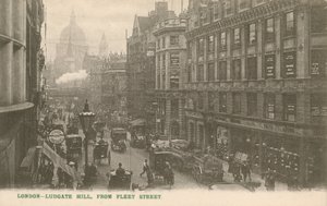 Ludgate Hill fra Fleet Street, London av English Photographer