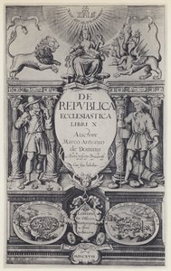 MA de Dominis, De republica ecclesiastica, G Norton og J Bill 1617 (s/hvitt-bilde) av English Photographer