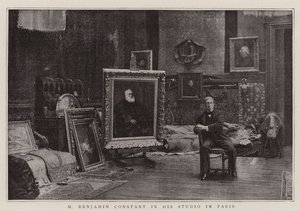 M Benjamin Constant i sitt studio i Paris av English Photographer