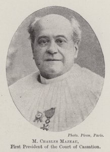 M Charles Mazeau, første president for kassasjonsdomstolen av English Photographer