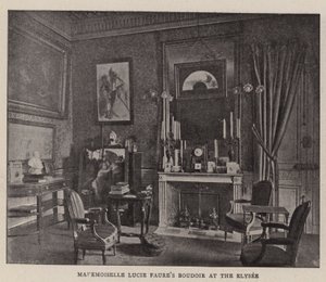 Mademoiselle Lucie Faures Boudoir på Elysee av English Photographer